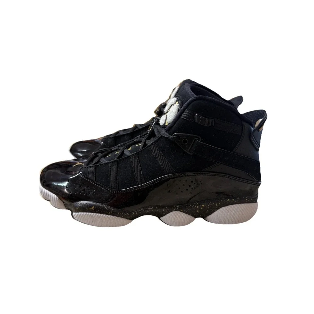 Nike Air Jordan 6 Rings Black Metalic Gold | 322992-007 Men Size 11